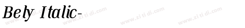 Bely Italic字体转换 Bely Italic字体转换
